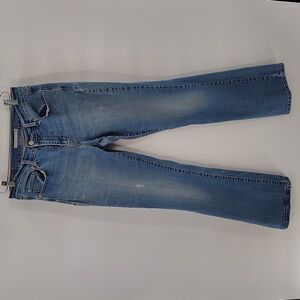 Levi's 515 Bootcut Size 10 Stretch Denim Light Distressing
